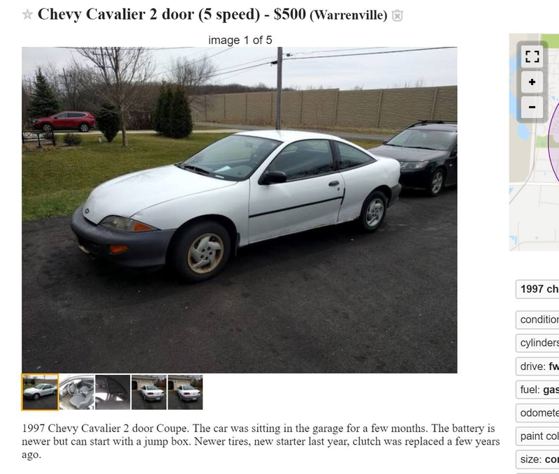 Illustration for article titled One Savvy Cavvy, the $500 Craiglist car